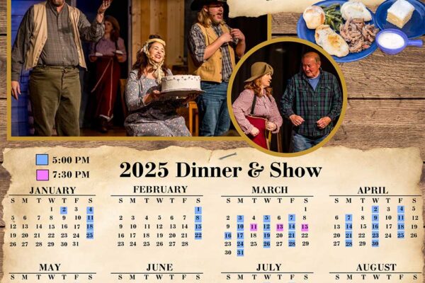 Show schedule preview for 2025 Whodunnit Hoedown at Shepherd of the Hills