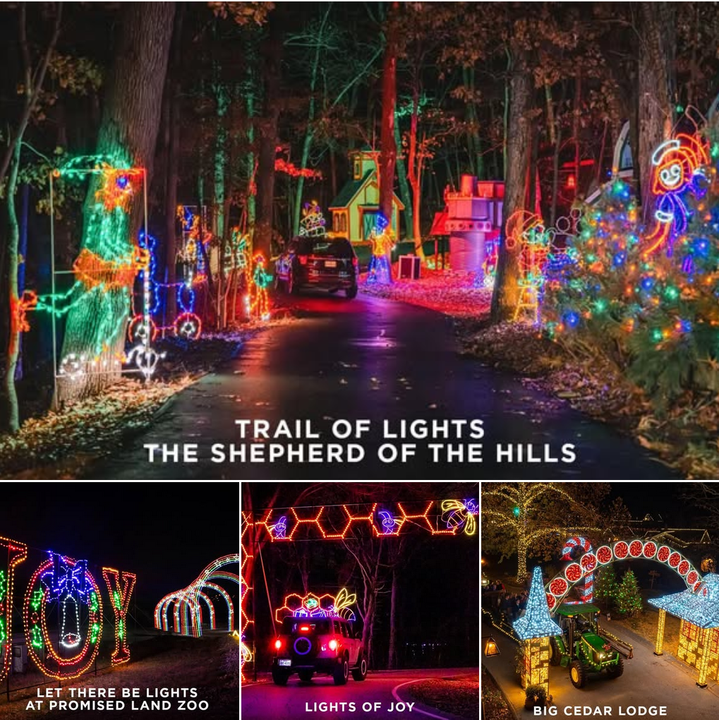 Image preview of multiple Branson drive-thru light displays